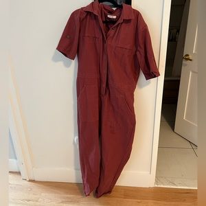 Maroon cargo jumpsuit